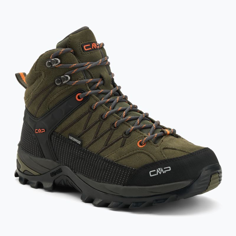 Vyriški trekinginiai batai CMP Rigel Mid Wp olive/flame
