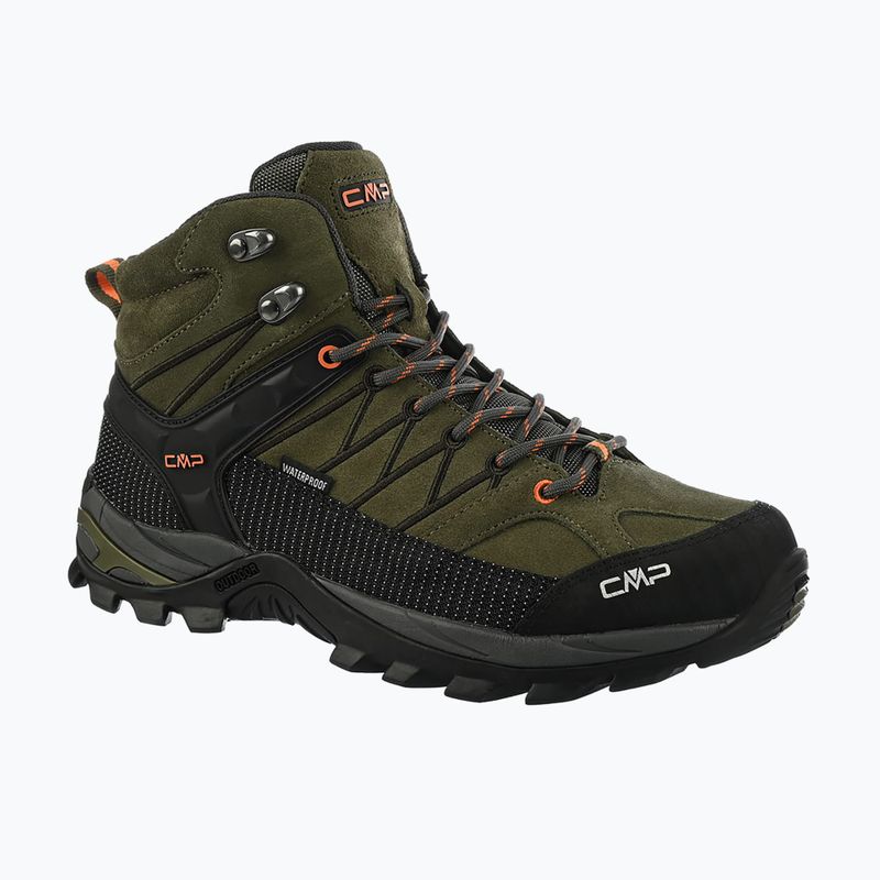 Vyriški trekinginiai batai CMP Rigel Mid Wp olive/flame