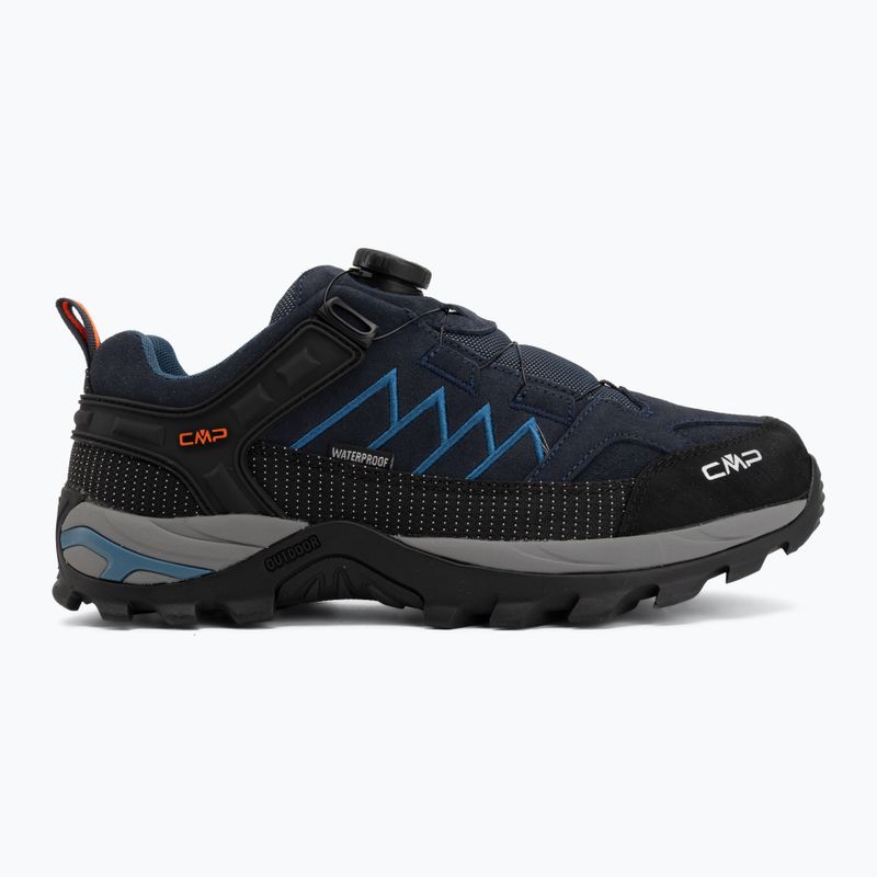 Vyriški žygio batai CMP Rigel Low Fitgo Wp b.blue/flash orange 2