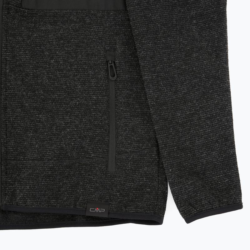 Vyriškas flisinis džemperis CMP 35H3907 Melange Knitted anthracite melange 3