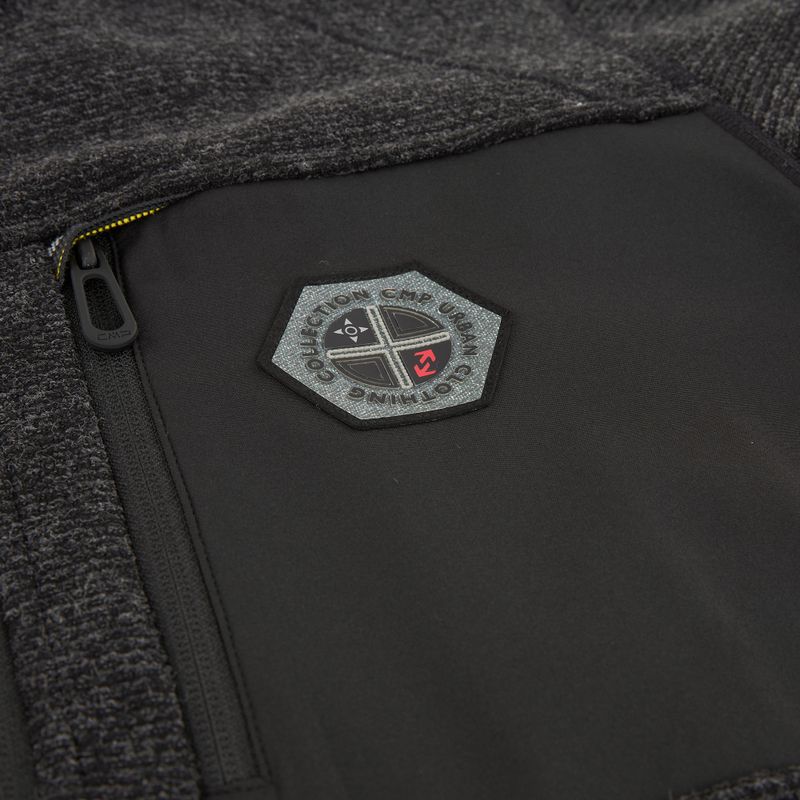 Vyriškas flisinis džemperis CMP 35H3907 Melange Knitted anthracite melange 4