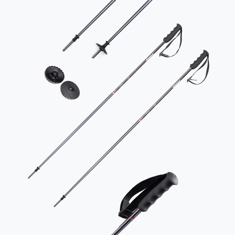 Nordica slidinėjimo lazdos ALPINE TI 16 MM pilkai raudonos spalvos 0B080800001 6