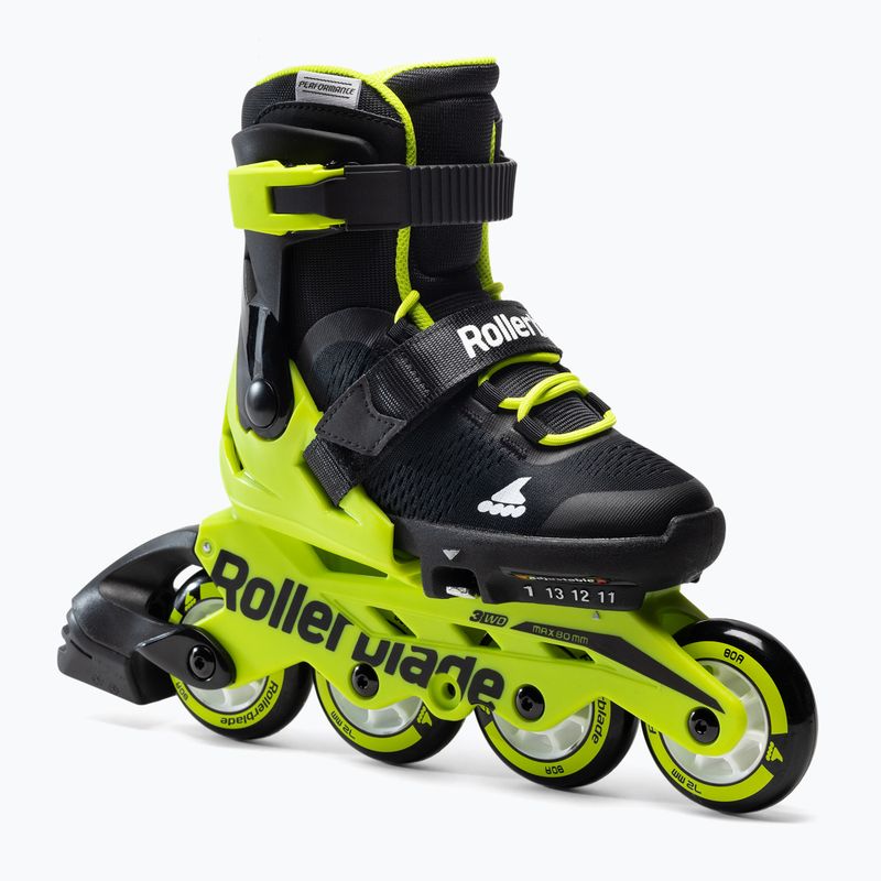 Rollerblade Microblade vaikiški riedučiai juodai geltoni 7101700215