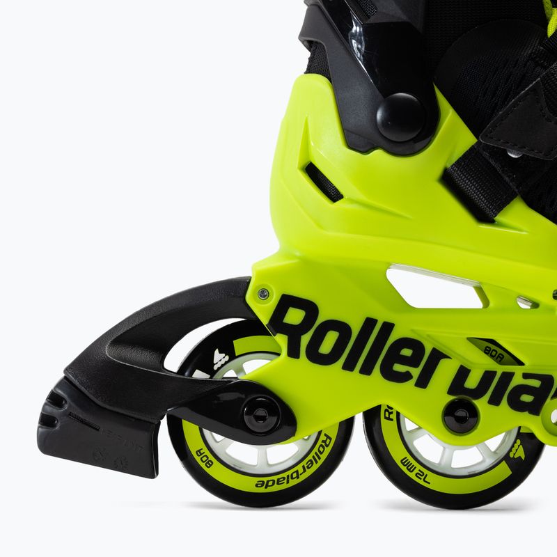 Rollerblade Microblade vaikiški riedučiai juodai geltoni 7101700215 7