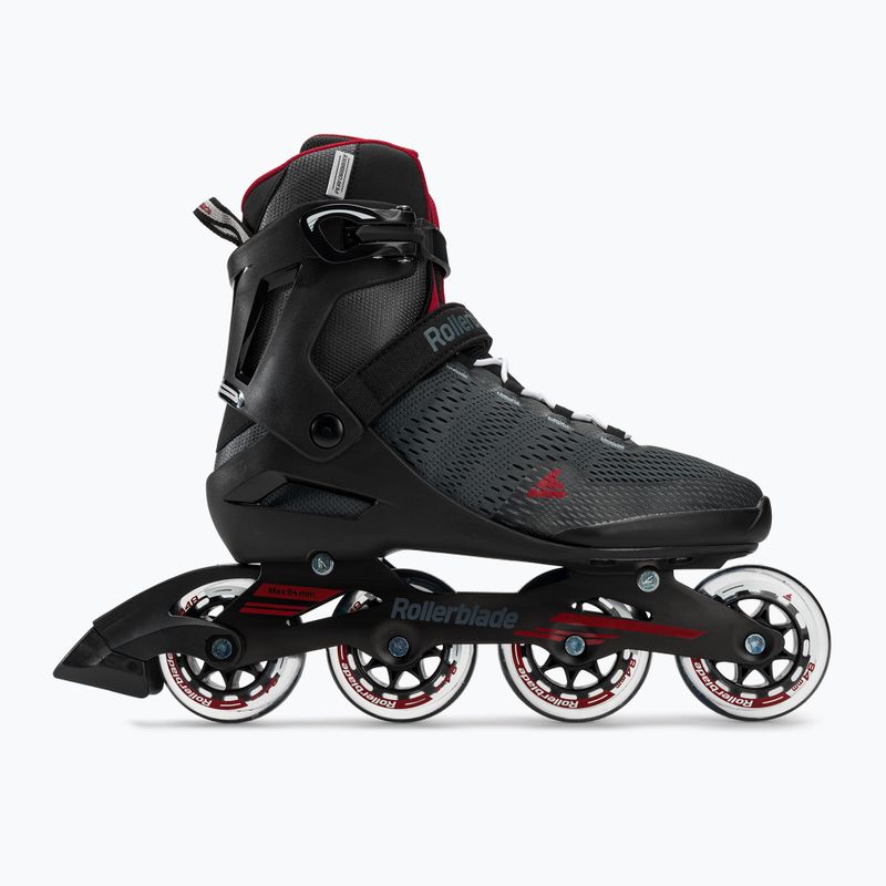 Vyriški "Rollerblade Spark 84" tamsiai pilkos/raudonos spalvos riedučiai 2