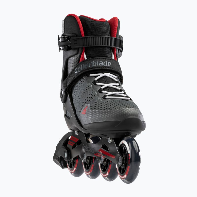 Vyriški "Rollerblade Spark 84" tamsiai pilkos/raudonos spalvos riedučiai 5