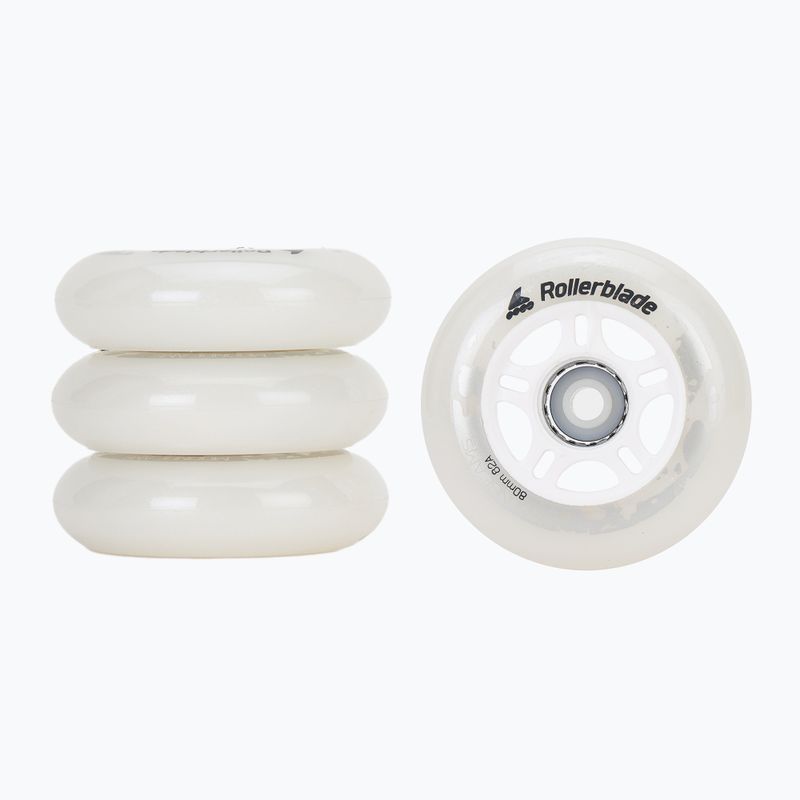 Rollerblade Moonbeams Led ratai 80mm/82A 4 vnt. balti 06120000 101