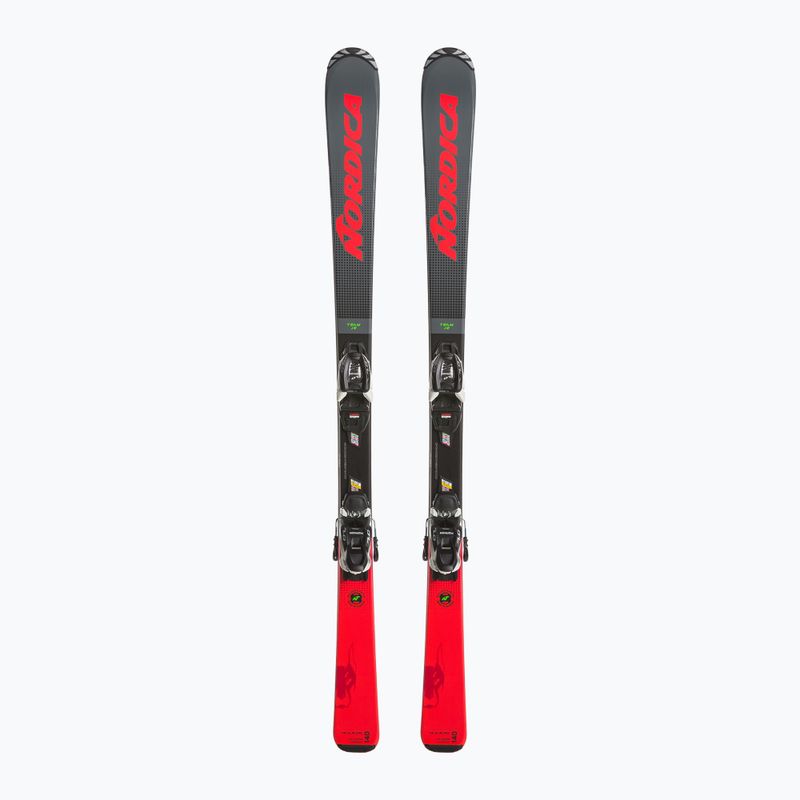 Vaikiškos kalnų slidės Nordica Team J R + J7.0 FDT pilka/raudona