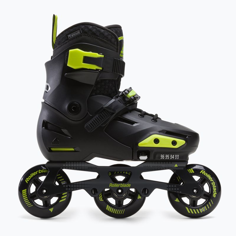 Rollerblade Apex 3WD vaikiški riedučiai juodi 07221400 1A1 2