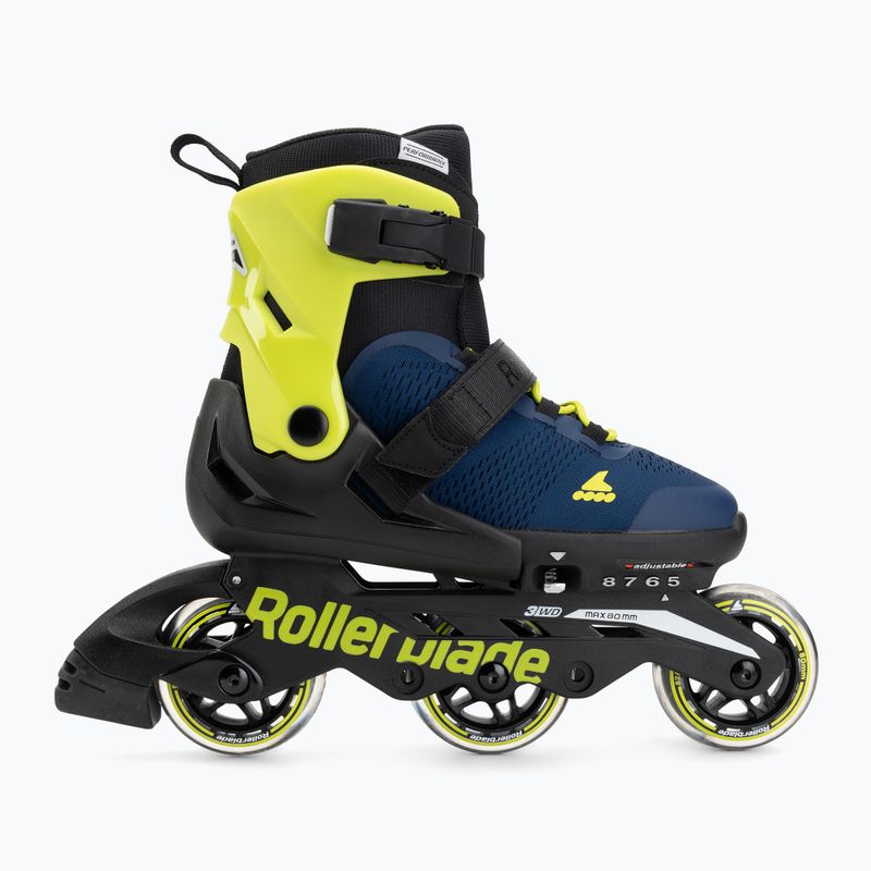 Vaikiški riedučiai Rollerblade Microblade 3WD Jr blue royal/lime 2