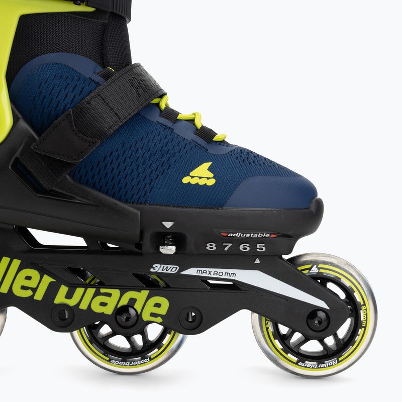 Vaikiški riedučiai Rollerblade Microblade 3WD Jr blue royal/lime 7
