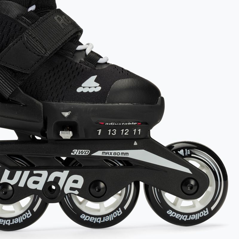 Rollerblade Microblade vaikiški riedučiai juoda/balta 7