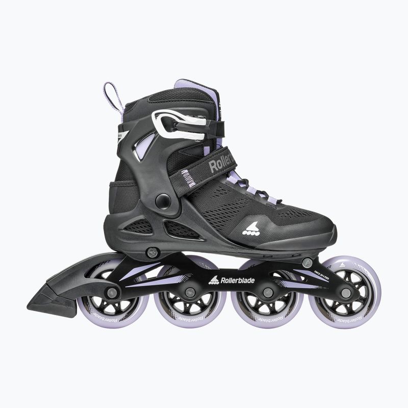 Rollerblade Macroblade 84 moteriškos juodos ir violetinės spalvos riedučiai 07370900 9