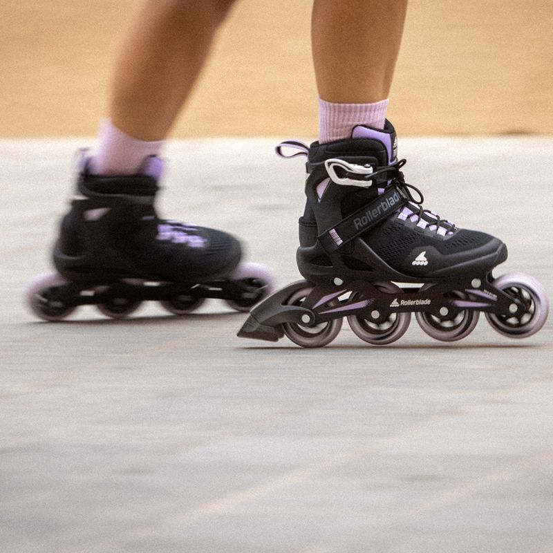 Rollerblade Macroblade 84 moteriškos juodos ir violetinės spalvos riedučiai 07370900 14
