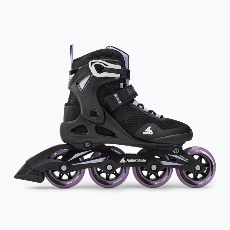 Rollerblade Macroblade 84 moteriškos juodos ir violetinės spalvos riedučiai 07370900 2