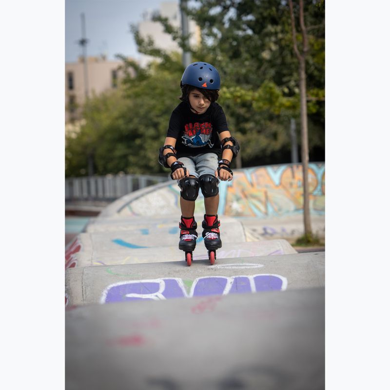Vaikiški riedučiai su apsaugomis Rollerblade Fury Combo Jr juoda/raudona 5