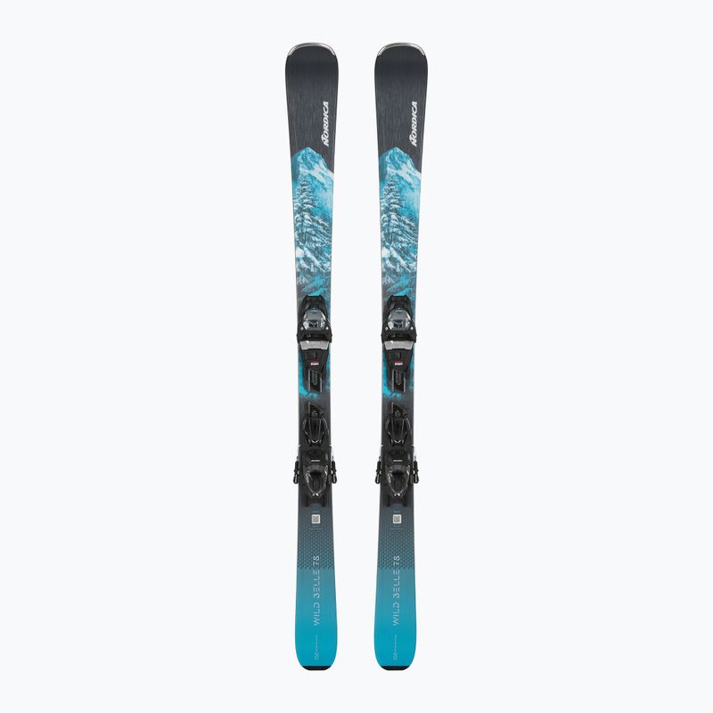 Moteriškos kalnų slidės Nordica Wild Belle 78 + tvirtinimai TP2COMP10 FDT anthracite/aqua