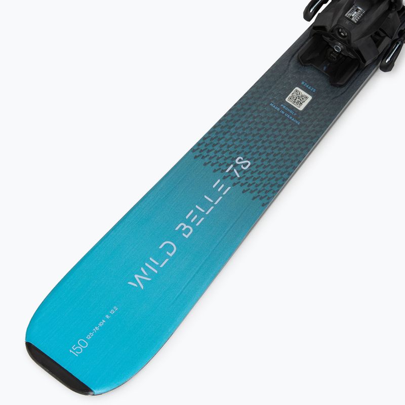 Moteriškos kalnų slidės Nordica Wild Belle 78 + tvirtinimai TP2COMP10 FDT anthracite/aqua 7