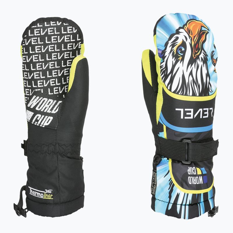 Vaikiškos slidinėjimo pirštinės Level Junior Mitt yellow/blue