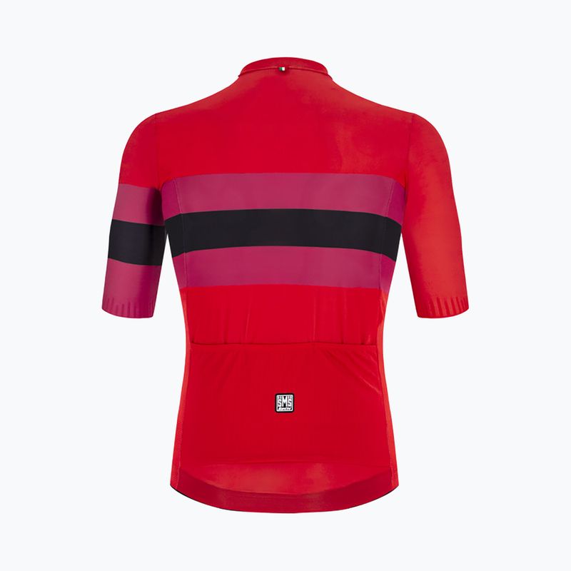 Santini Ecosleek Bengal vyriški dviratininko marškinėliai raudoni 2S94475CESLKBENGRSS 3