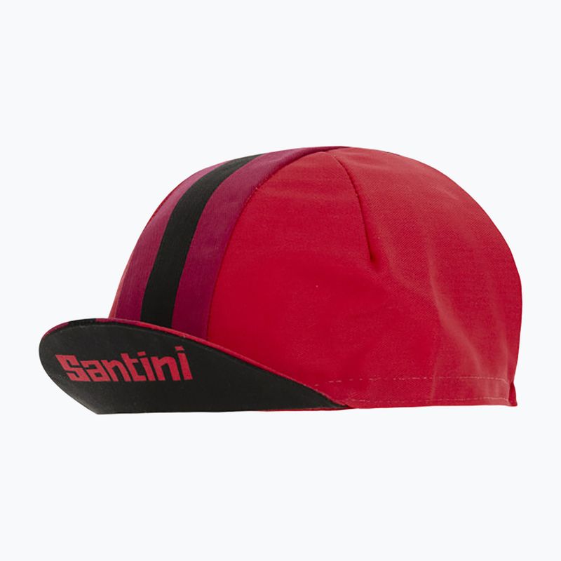Santini Bengal raudona dviratininko kepurė po šalmu 2S460COTBENGRSUNI 9