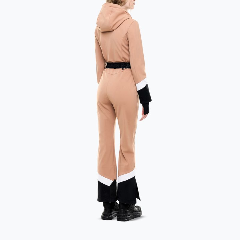 Moteriškas slidinėjimo kombinezonas EA7 Emporio Armani Pure Softshell Jumpsuit mocha mousse 2