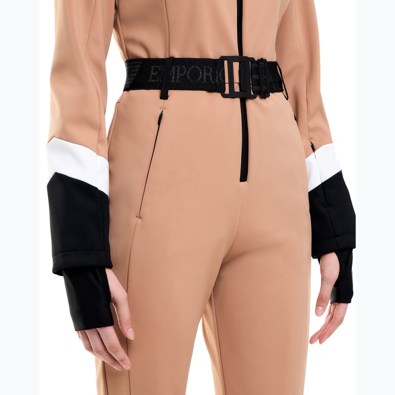 Moteriškas slidinėjimo kombinezonas EA7 Emporio Armani Pure Softshell Jumpsuit mocha mousse 5