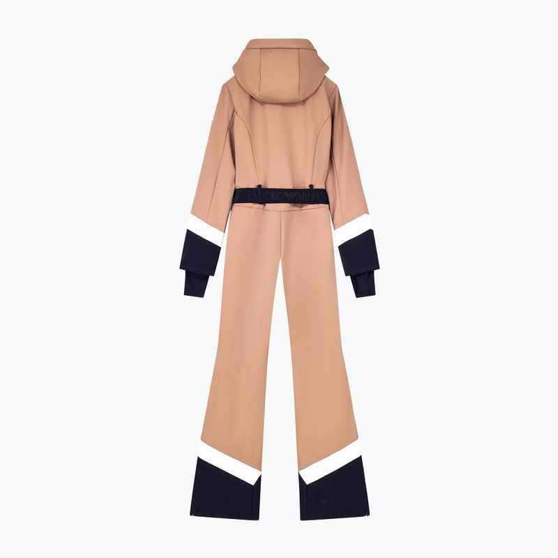 Moteriškas slidinėjimo kombinezonas EA7 Emporio Armani Pure Softshell Jumpsuit mocha mousse 8