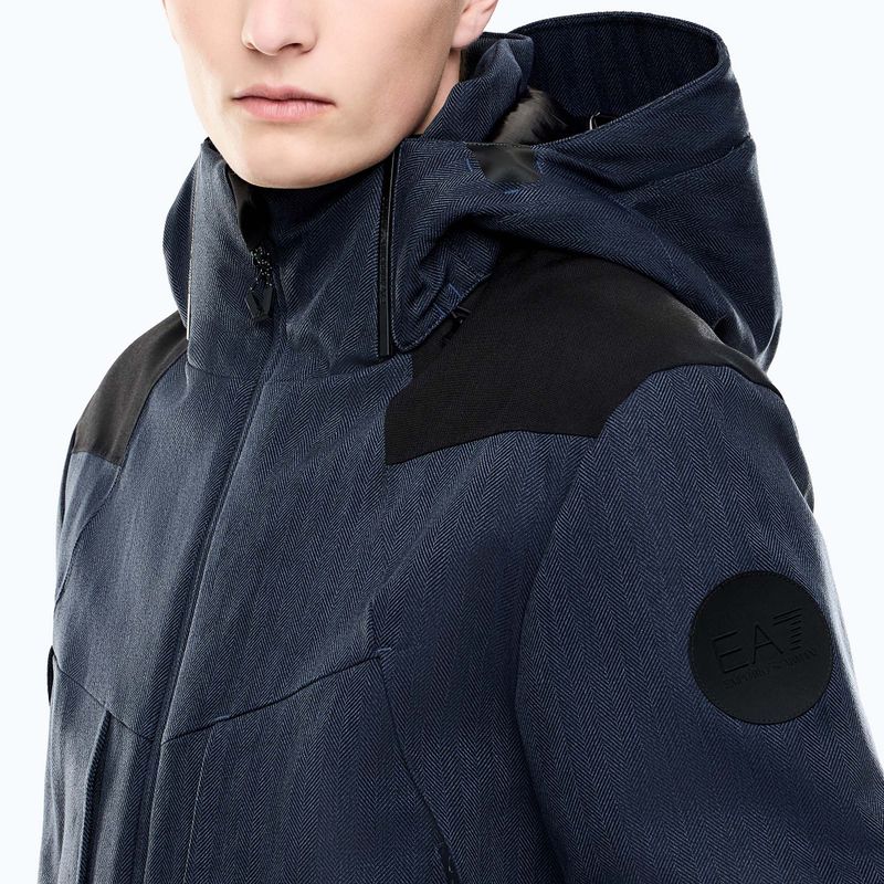 Vyriška slidinėjimo striukė EA7 Emporio Armani Elitary Fashion fancy blue herringbo 4
