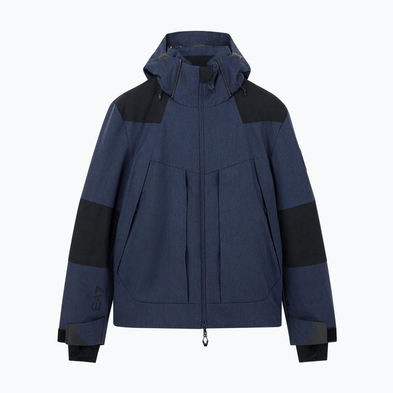 Vyriška slidinėjimo striukė EA7 Emporio Armani Elitary Fashion fancy blue herringbo 5