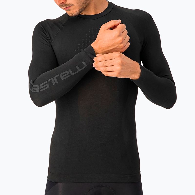 Vyriškas Castelli Core Seamless Base Layer dviratininkų ilgomis rankovėmis juodas 3