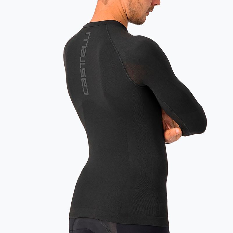 Vyriškas Castelli Core Seamless Base Layer dviratininkų ilgomis rankovėmis juodas 4