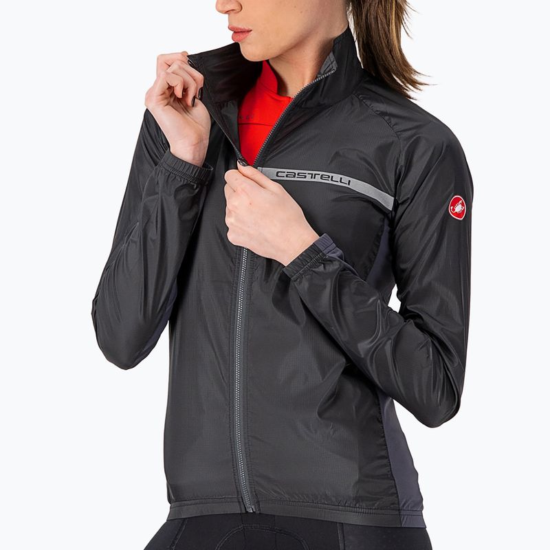 Moteriška dviračių striukė Castelli Squadra Stretch light black/dark grey 3