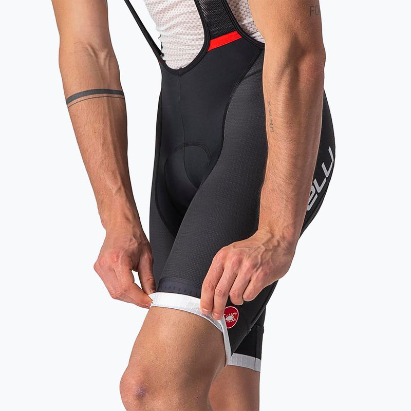 Vyriški Castelli Competizione Kit juodi/ sidabriniai pilki dviračių šortai 6
