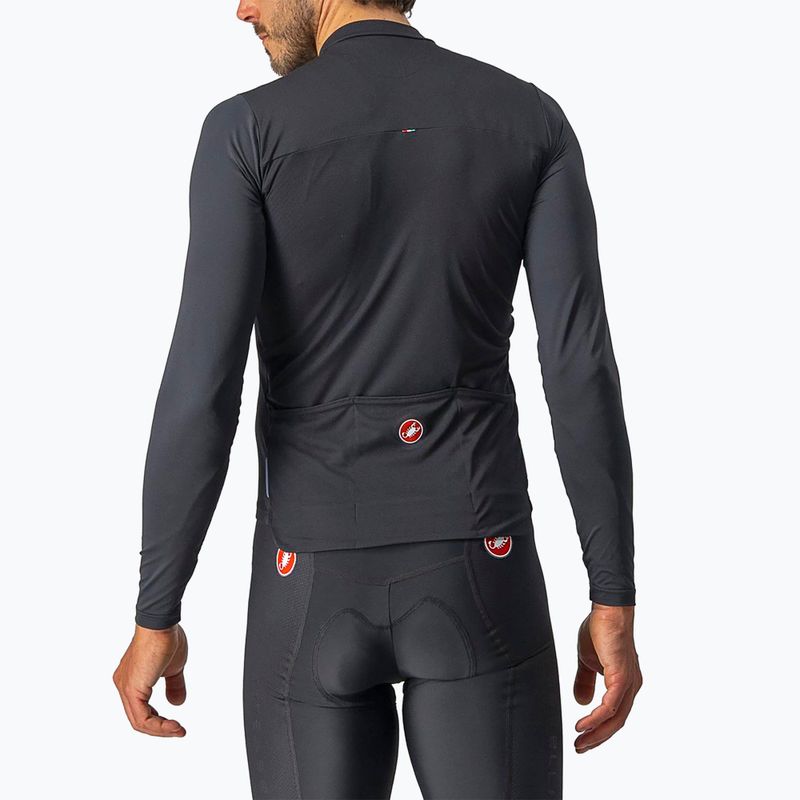 Vyriška Castelli Prologo 7 light black/silver grey/ivory dviračių ilgomis rankovėmis apranga 2