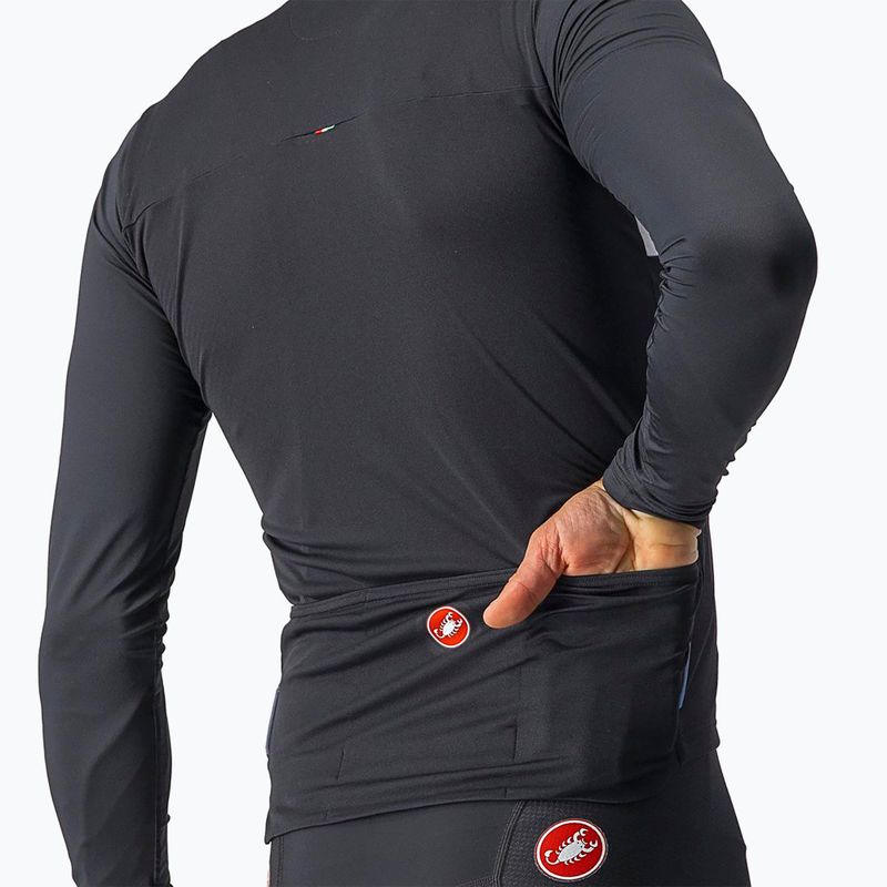 Vyriška Castelli Prologo 7 light black/silver grey/ivory dviračių ilgomis rankovėmis apranga 3