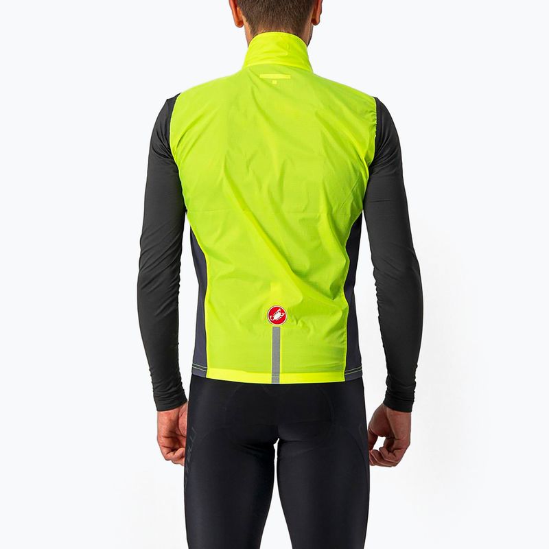 Vyriška dviračių liemenė Castelli Squadra Stretch electric lime/dark gray 2