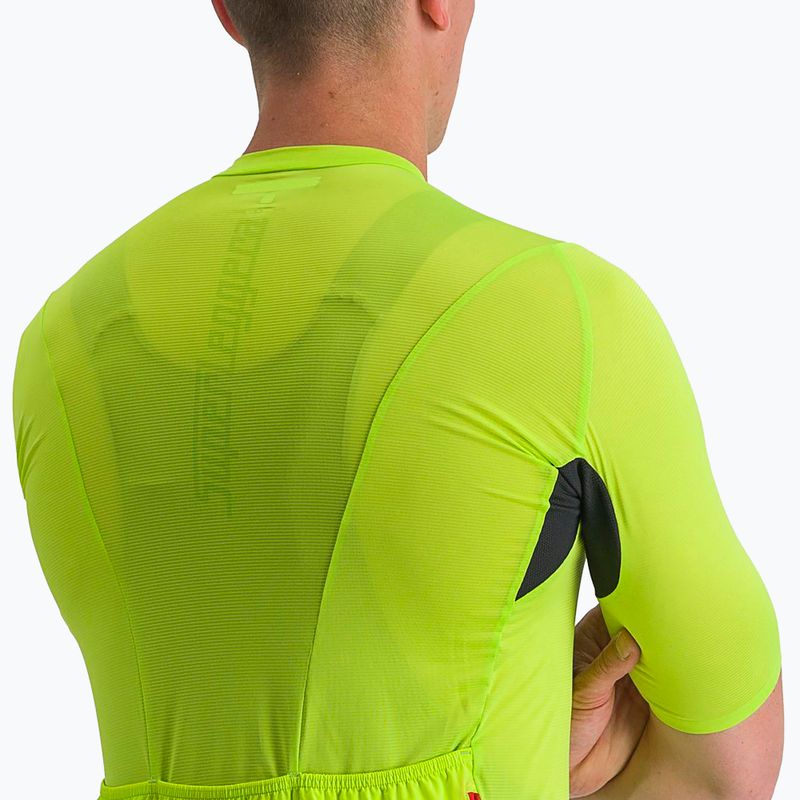 Vyriški Castelli Superleggera 3 electric lime dviratininko marškinėliai 4
