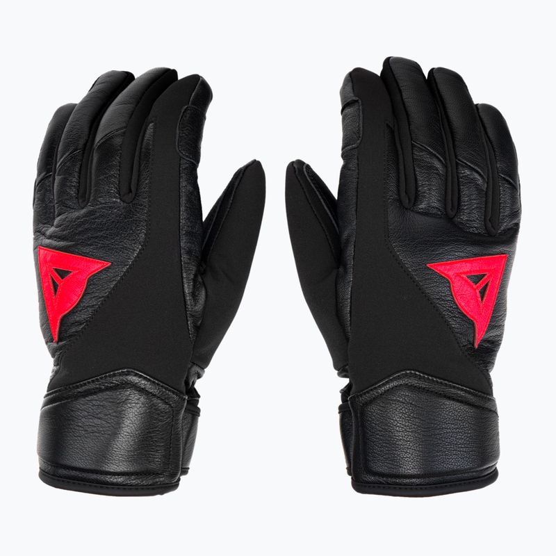 Vyriškos slidinėjimo pirštinės Dainese Hp Sport juoda/raudona 2