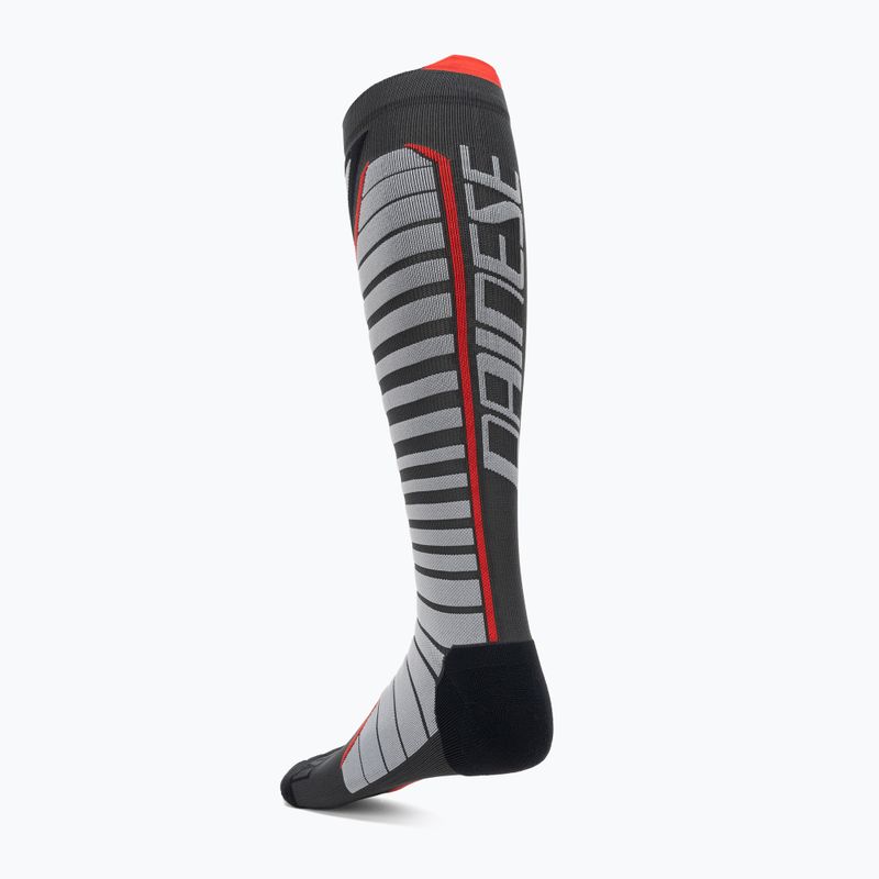 "Dainese Thermo Long" slidinėjimo kojinės juodos/raudonos 2