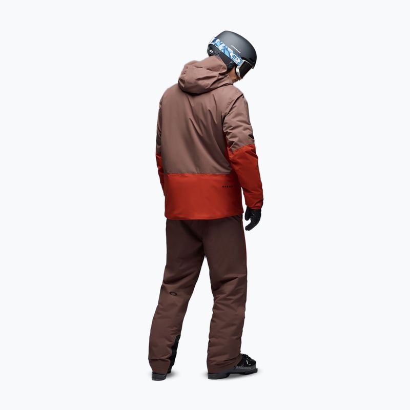 Vyriška slidinėjimo striukė Oakley Canopy Pro Insulated dark umber/flame red 3