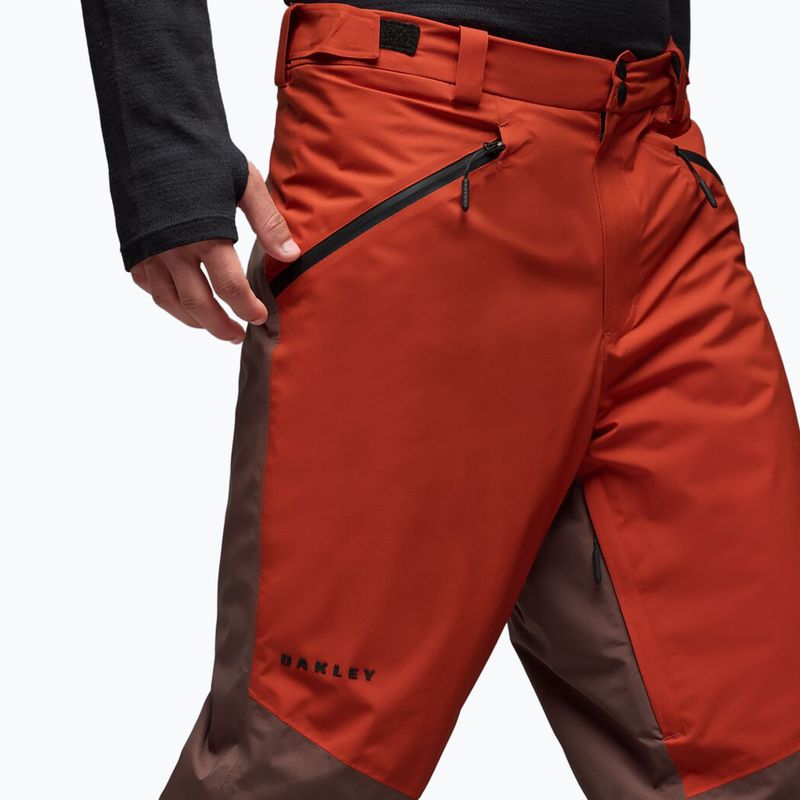 Vyriškos slidinėjimo kelnės Oakley Canopy Pro Insulated Dark Umber/Flame Red 4