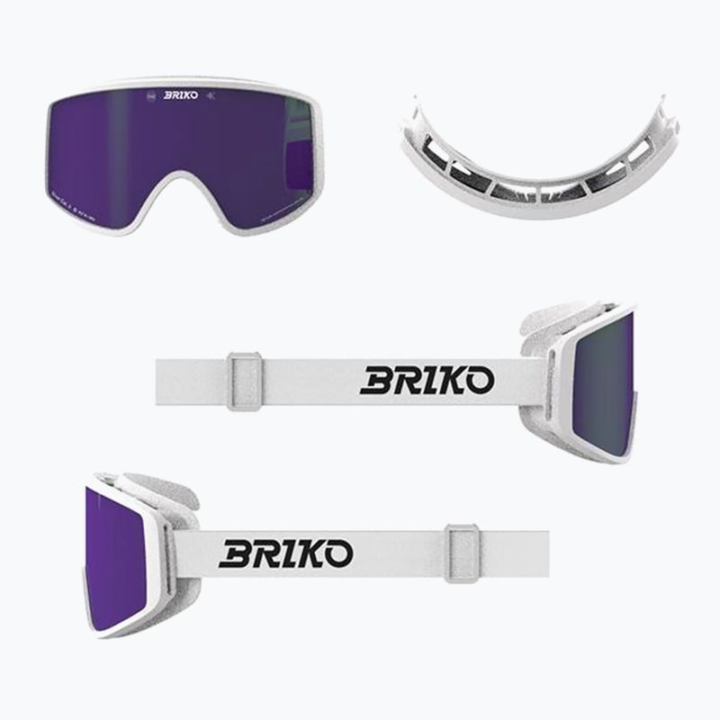 Slidinėjimo akiniai Briko Pulse white/purple 5