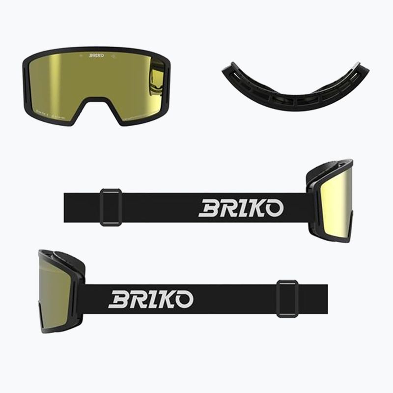 Vaikiški slidinėjimo akiniai Briko Frostbite black/yellow 7