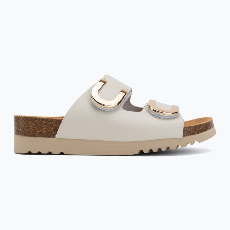 Moteriškos šlepetės Scholl Montery 2 Straps Ad Med off white 2