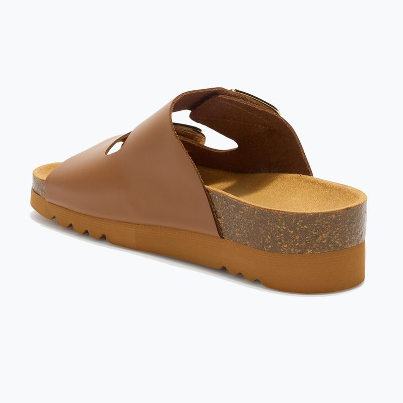 Moteriškos šlepetės Scholl Montery 2 Straps Ad Med cognac 3