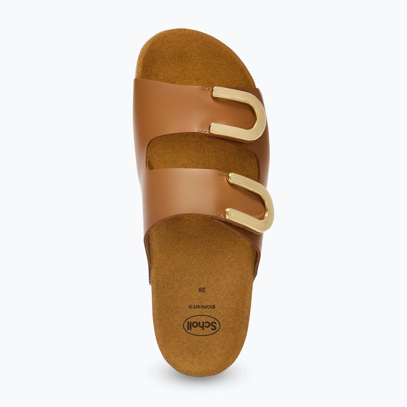 Moteriškos šlepetės Scholl Montery 2 Straps Ad Med cognac 4