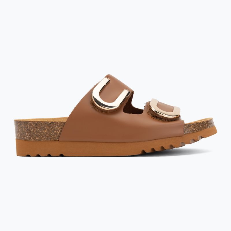 Moteriškos šlepetės Scholl Montery 2 Straps Ad Med cognac 2
