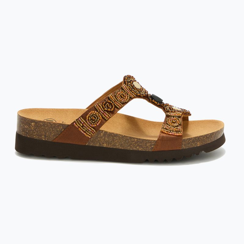 Moteriškos šlepetės Scholl New Bogota Wedge Med cognac/multi 2
