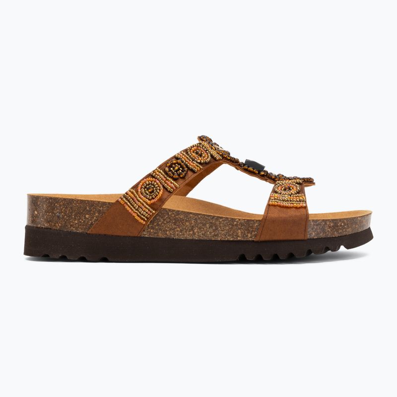 Moteriškos šlepetės Scholl New Bogota Wedge Med cognac/multi 2